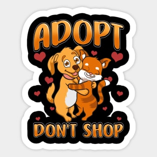 Adopt Don't Shop Cat & Dog Sticker